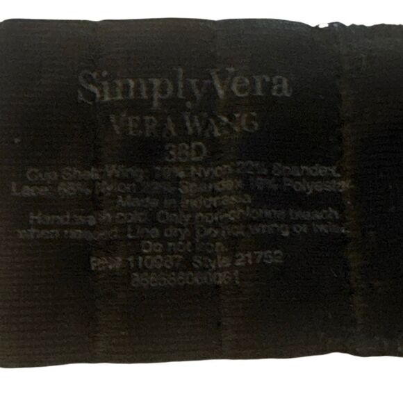 Simply Vera by Vera Wang 38D push-up adjustable bra with wire - Picture 3 of 8